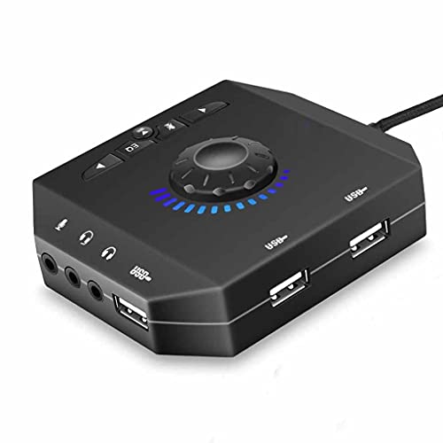WDWDW Tarjeta de Sonido USB para computadora Profesional, convertidor de Audio 7.1, Interfaz de Audio para PC, computadora portátil, Tarjeta de Sonido Externa