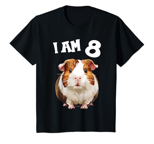 Kinder 8 Jahre alt Meerschweinchen 8. Geburtstag T-Shirt Kinder 8 Jahre alt Meerschweinchen 8. Geburtstag T-Shirt