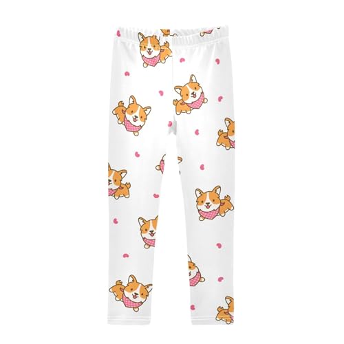 Bib Puppy Girls Leggings,Workout Leggings for Girls Toddler Athletic Legging Size for 3-10T