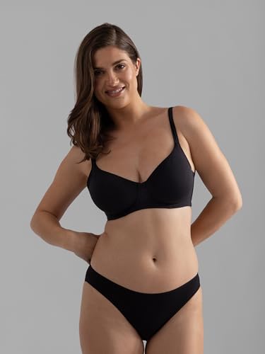 Soutien-gorge femme à bonnets pleins anti-marques sous les t-shirts en microfibre noire