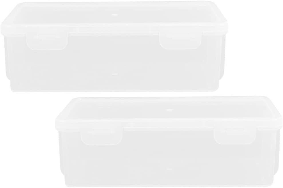 Luxshiny 2pcs Clear Toast Bread Box Bread Storage Container