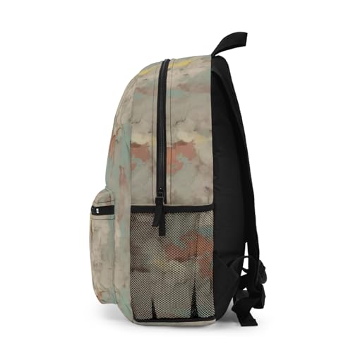 Backpack Vintage Peeling Paint Texture in Soft Pastels and Earthy Tones3