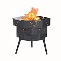 LEIFANTIYA Portable Fire Pit, Wood Burning Fire Pit with Carrying Bag, 3-Tier Campfire Fire Pit for Outside, Bonfire Stove Perfect for Camping Picnic, Outdoor Patio Garden Heating (20x20x19 inch)