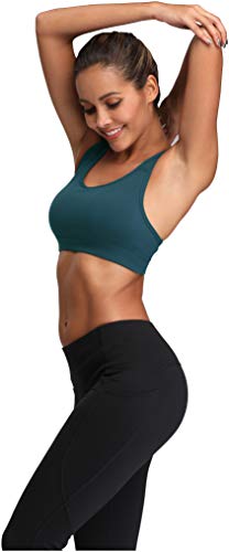 Image of Oalka Women's Racerback Sports Support Workout Running Bras | Oalka Women's Racerback Sports Support Workout Running Bras