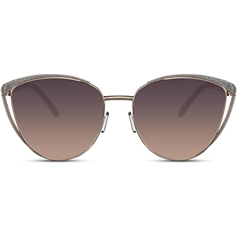 Cheapass gafas de sol para mujer con forma de ojo de gato oscuros reciclados Cover