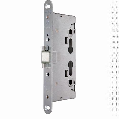 Lince - Serrure COUPE-FEU | 7770-CE | Entrée 65mm | Entraxes 72 | Réversible | Demi-tour Regable | Fouillot 9x9mm | Finition Nickelé