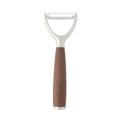 Sur La Table Kitchen Essential Stainless Steel Vegetable Y Peeler W/Walnut Wood Handle