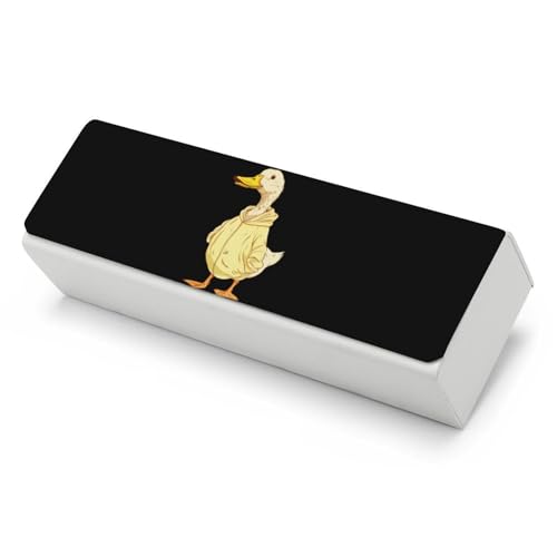 Cool Duck In Sweatshirt Leather Glasses Case Fashion Hard Shell Portable Sunglass Organizer Eyeglasses Case for Mens Women