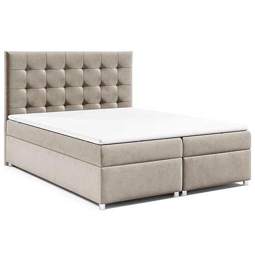 Best For Home| Boxspringbett Trinity K-12 mit Bonellfederkernmatratze H3 &...