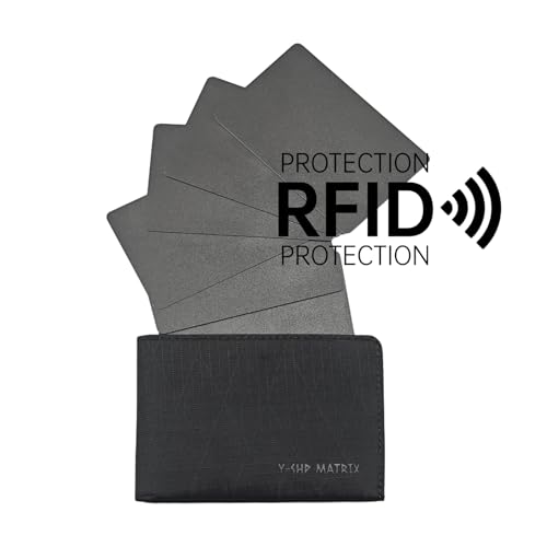 Slim EDC Wallet for Men - RFID Blocking Front Pocket Minimalist Bifold (4.13"x2.95") Lightweight Travel & Everyday Carry(Xply-Black)4