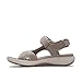 Clarks Women's Mira Bay Flat Sandal, Stone Textile, 5.5