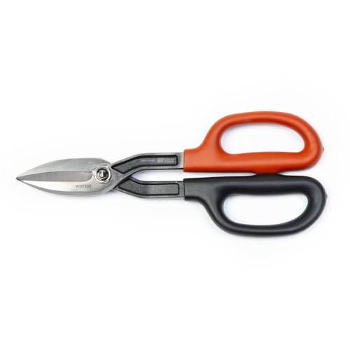 Crescent Wiss Straight Pattern Tinner Snips - Durable, Heavy-Duty Cutting Tool with Torque Control & Ergonomic Handles - WDF12S - 10'