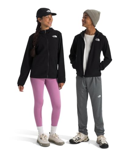 The North Face Teen Glacier Full Zip Hooded Jacket XS TNF Black
