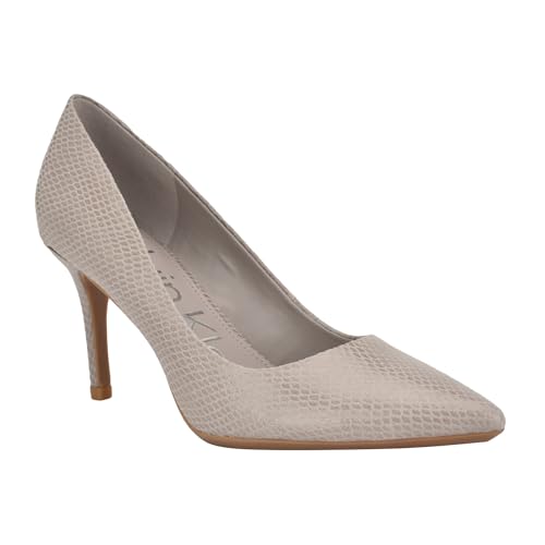 Calvin Klein Women's Gayle Pump, Taupe Snake 240, 6