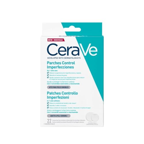 CeraVe Patches Idrocolloidali Anti Brufoli, Per Pelli a Tendenza Acneica, Trasparenti e Invisibili sulla Pelle, Non lascia segni, Con Niacinamide e 3 Ceramidi Essenziali, 22 Pezzi