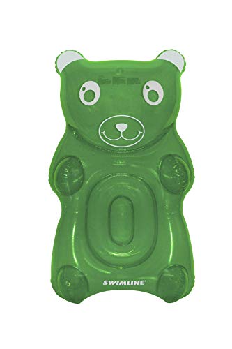 Swimline Inflatable Gummy Bear Pool Float Assortment, Blue, Green, Purple, 60
