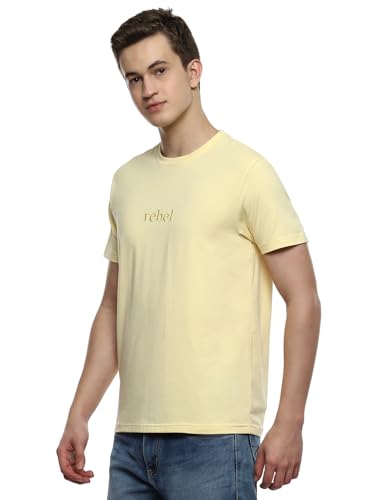Image of hummel Fringe Men's Regular Fit Crew Neck Embroidered Casual T-Shirt