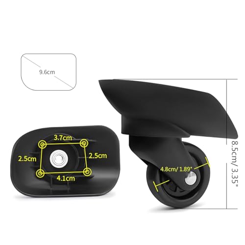 Luggage Suitcase Wheels,Trunk Wheels,2Pcs Trolley Casters Replacement Heavy Duty Roller Wheel for Luggage Box Suitcase 360 Degree SilentWheel, One pair3