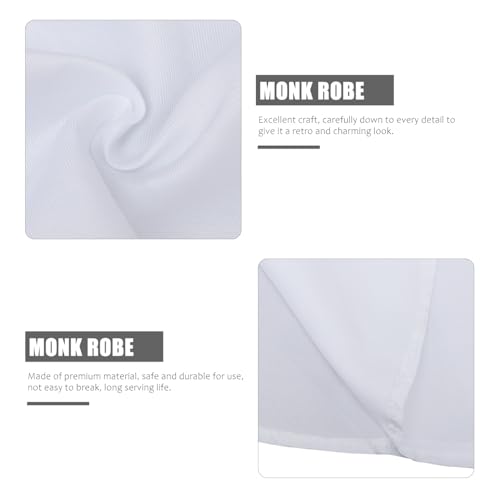 Robe à capuche de moine blanc pour vos soirées à thème et spectacles - 3
