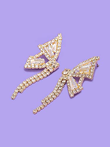 Crystal Butterfly Chain Tassel Drop Earrings