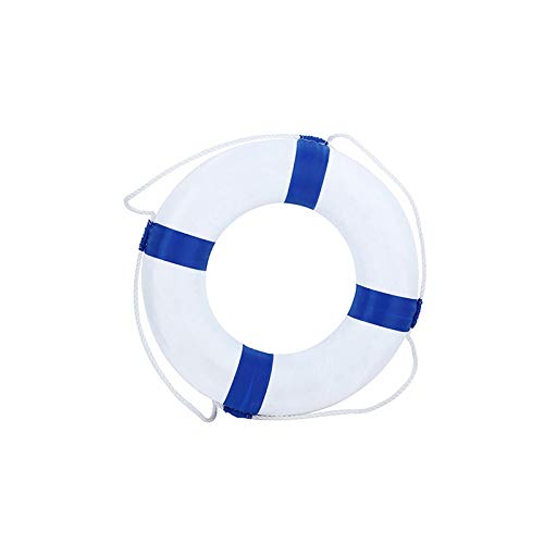 BeautySu. Huapa Foam Swim Rings - Children Swimming Pool Lifebuoy Safety Life Preserver with Perimeter Rope(Blue)