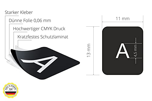 Lacerto® | Adesivi Tedeschi 11x13mm per tastiere