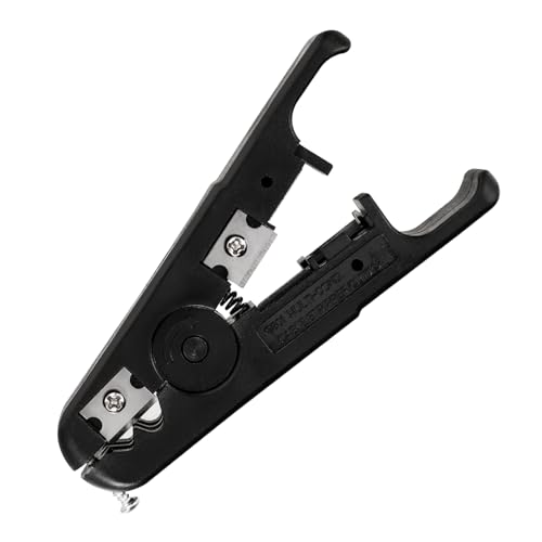 Alipis Pelacables Eléctricos Negro Multifuncional, Alicates Para Pelar y Cortar Cables, Herramienta Compacta Para Electricistas, Adecuado Para Instalación y Reparación Profesional