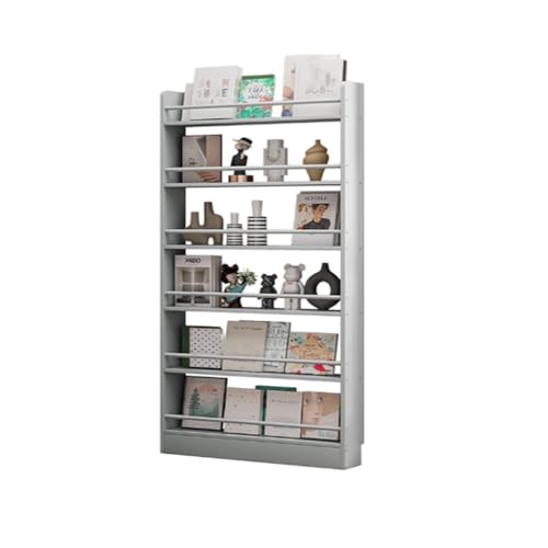 Eqvexd Behind Door Bookshelf Floor Bookcases Display Racks Tall, Thin 10cm Standing Wood Bookshelves With Open Storage Shelves For Bedroom,Living Room,Home Office(175x60x10cm/68.8x23.6x3.9in)