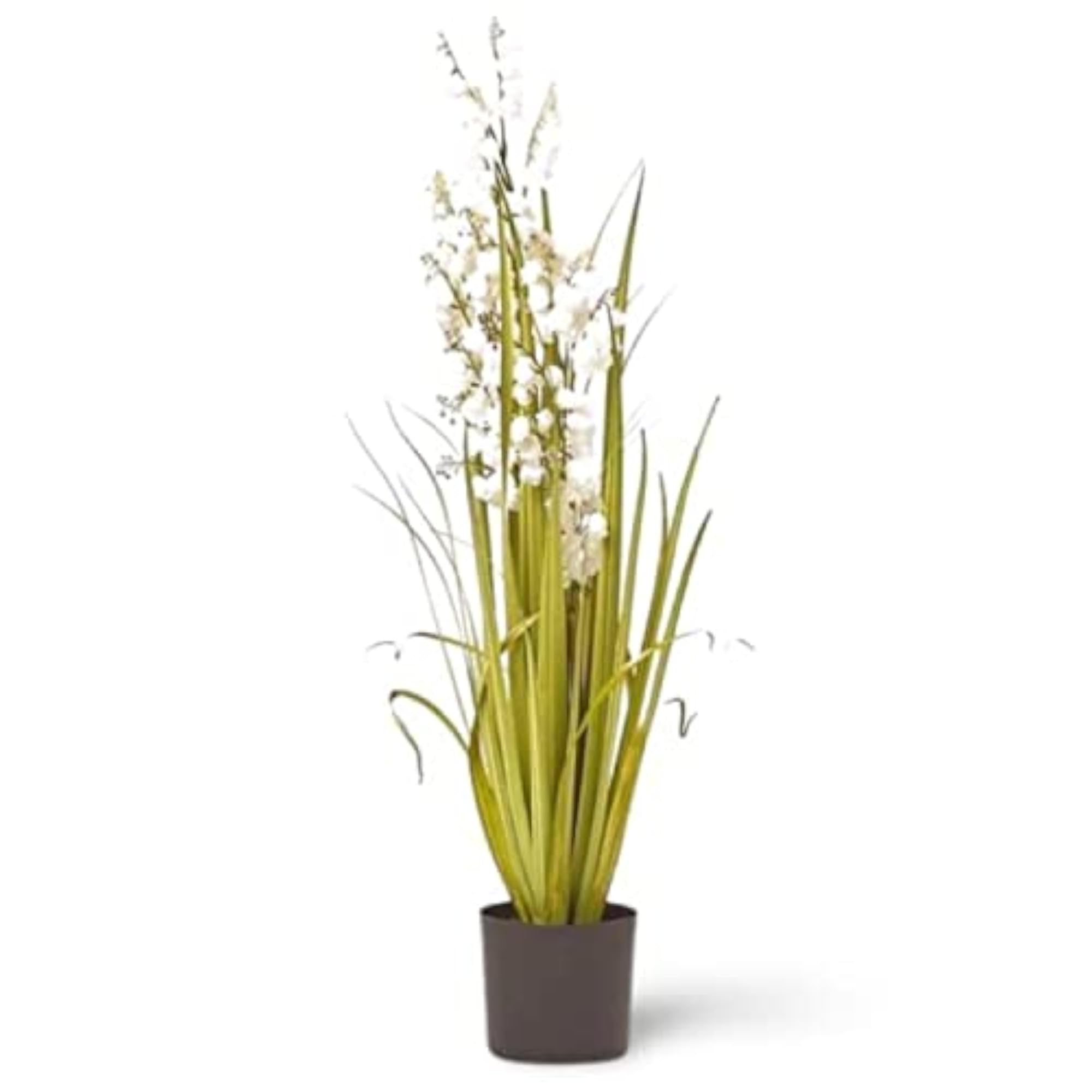 Artificial Grass Flower Plant with Basic Pot for Home Decor