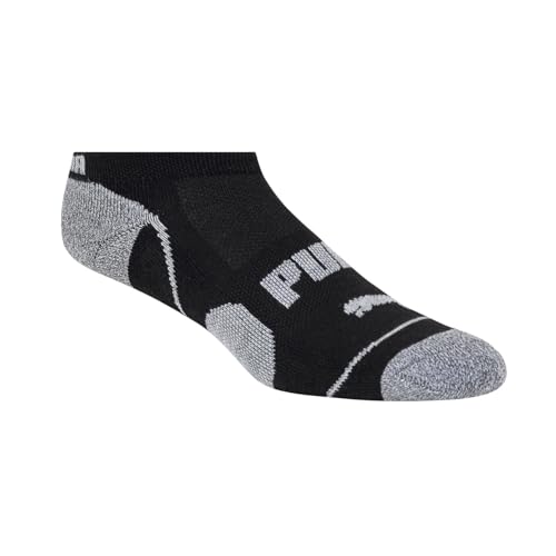 PUMA Women's Sports No-Show Socks, 5-9.5 Shoe Size, Black, 10 Pairs4