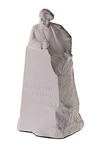 Busto de Karl Marx en mármol blanco 14.5 cm miniatura 1