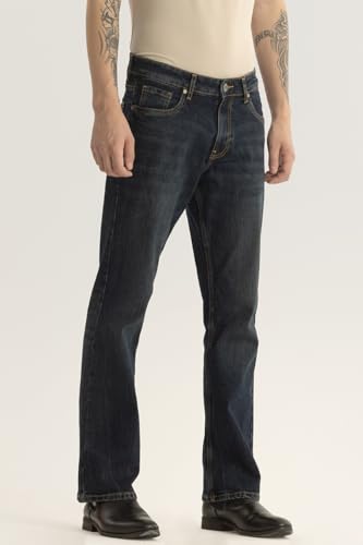 Image of SNITCH Cedric Navy Plain Loose Fit Jeans
