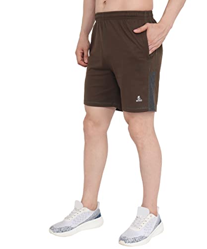Image of Light Weight Cotton Half Pants Shorts with Pocket for Men and Boys Gym Training Daily Workout Home Wear Sports Running