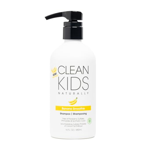 Clean Kids Naturally Tropical Shampoo- EWG Verified All-Natural Coconut-free Vegan and Cruelty-free Paraben-Free (16 FL Oz Banana Smoothie)