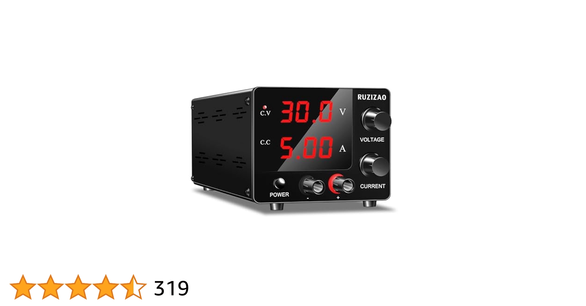 Amazon | RUZIZAO 安定化電源 可変直流安定化電源 0~30V 0~5A
