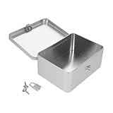 Usage universel : de la chambre au bureau, ce coffre de rangement verrouillable s’adapte à les espaces, alliant style et fonctionnalité. boîte de rangement en fer-blanc, boîte de rangement de bureau
