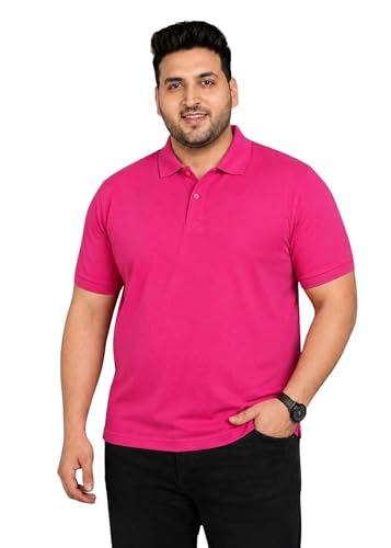 Image of INKKR Plus Size Solid Men's Polo Neck T-Shirt