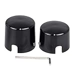 XMMT-Pair-Chrome-Aluminum-Rear-Axle-Nut-Caps-Cover-for-Harley-Softail-FLST-FXST