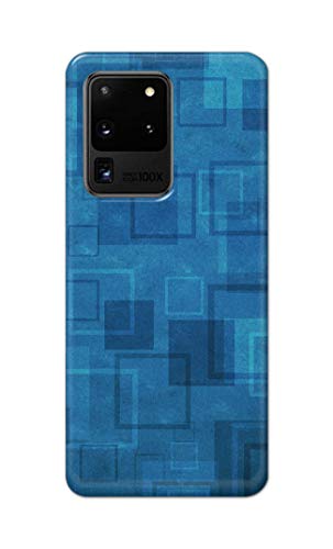 Image of Printed Hard Back Cover Case for Samsung Galaxy S20 Ultra 4G | Samsung S20 Ultra 5G Back Cover (Plain Azure Blue) -1302