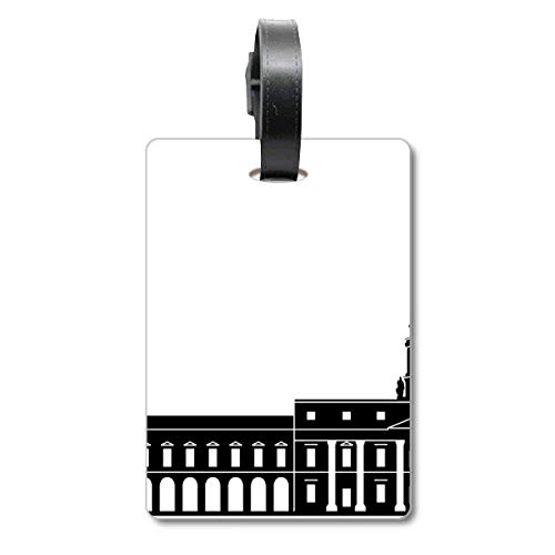 Étiquette d'identification voyage Dublin pour valise style paysage de construction