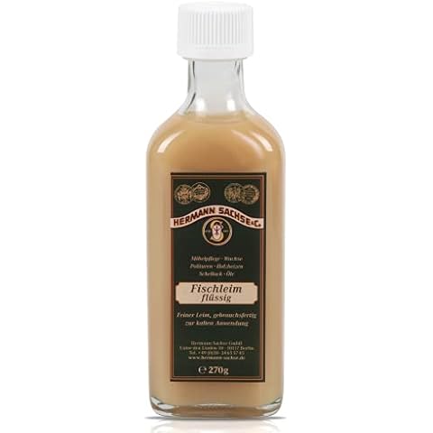 Hermann Sachse Fischleim flüssig Holzleim 250ml (= 270g) Naturleim Bastelleim Bastelkleber schnelltrocknend transparent Cover