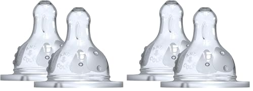 dodie Initiation+ Tétine Ronde 3 Vitesses Anti-Colique Col Large Silicone Débit 1 0-6 Mois (Lot de 2)