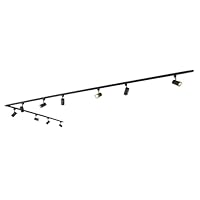 QAZQA - Modern Modernes 1-Phasen-Schienensystem Komplettset I Spotlight I Deckenspot I Deckenstrahler I Strahler mit 10 Spot I Spotlight I Deckenspot I Deckenstrahler I Strahler I Lampe I Leuchtes sch