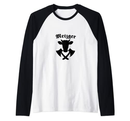 Zunftwappen Handwerker Metzger Symbol Fleischer Wappen Raglan Zunftwappen Handwerker Metzger Symbol Fleischer Wappen Raglan