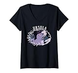 Womens Disney The Little Mermaid Ursula Ariel Silhouette Portrait V-Neck T-Shirt