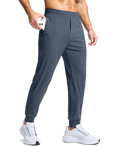 Image of G Gradual Men's Golf Joggers Pants with Zipper Pockets Stretch Sweatpants Slim Fit Track Pants Joggers for Men Work Running