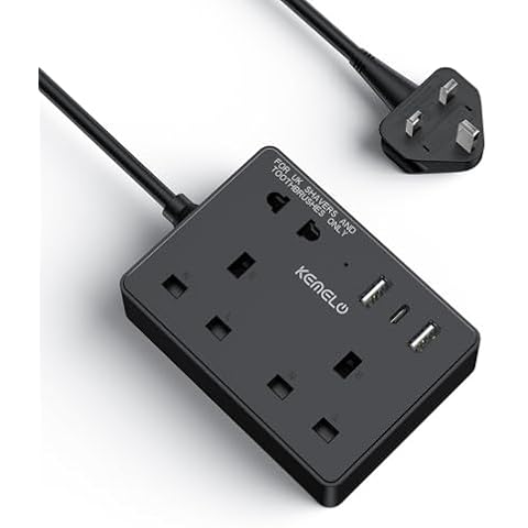 3 Way Mini Extension Lead with USB Cover