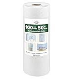 Luftpolsterfolie Rolle 100cm x 50m – Bubble Wrap Packaging für Umzug und Versand, Noppenfolie verpackungsmaterial mit polsterfolie, strechfolienrolle, Schutzfolie zum Verpacken von Möbeln & Paketen