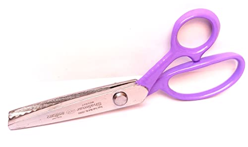 Image of Shalimar Brand 8 inch Inches Professional Zig Zag Scissor for Cloth Fabric Cutting and Tailoring Work, Mild Steel, Ergonomic Grips,Ultra-Sharp, Pinking Shears for Sewing, Craft, Dressmaking, Fabrics Art and Craft (Rubber Coated)