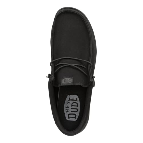 HEYDUDE Men’s Wally Work Triple Black Slip-On Loafers | Lightweight, Comfortable, Slip-Resistant Work Shoes for Men2